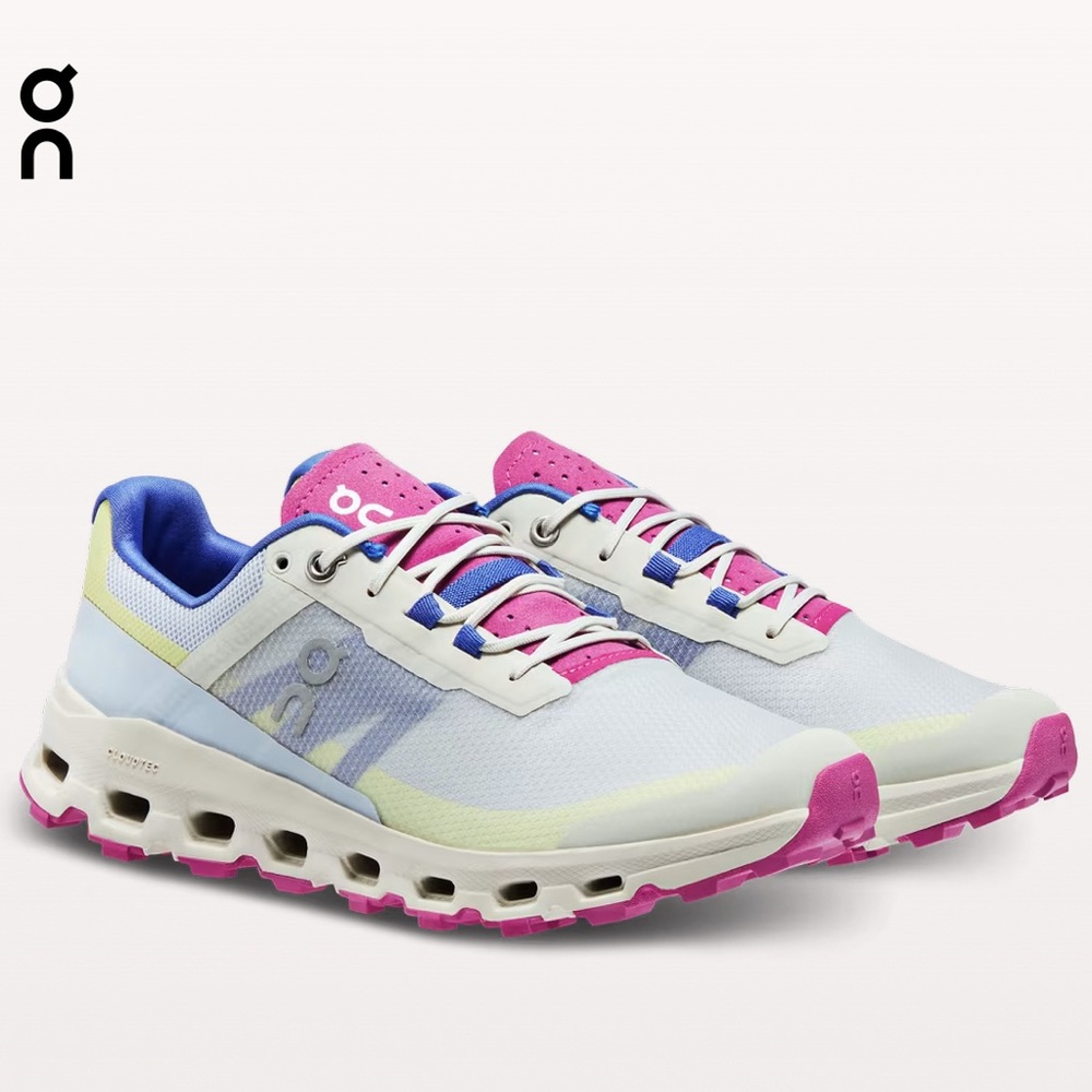 On Cloudvista, heather/rhubarb, size 7.5